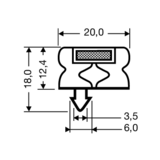 Refrigeration Magnetic Gasket 432-M (2.55M Lengths)