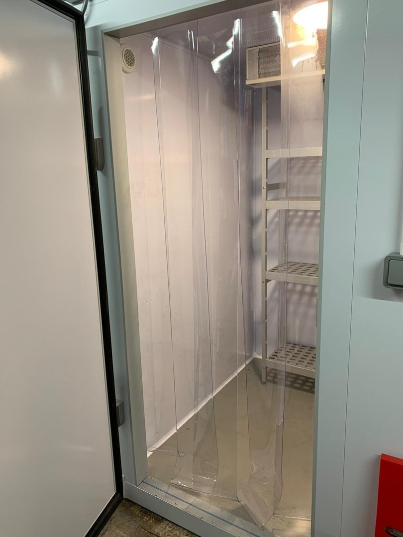 PVC Strip Curtain Set Polargrade (1020mm wide) Stainless Steel Hook Rail