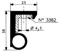Fermod Door Scraper Gasket  3350 2.1M Excludes 3362 Plastic Retainer