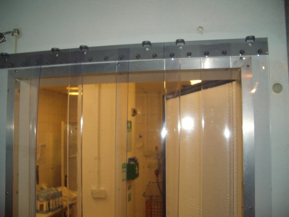 PVC Strip Curtain Set (1000mm x 2000mm) All Plastic Version