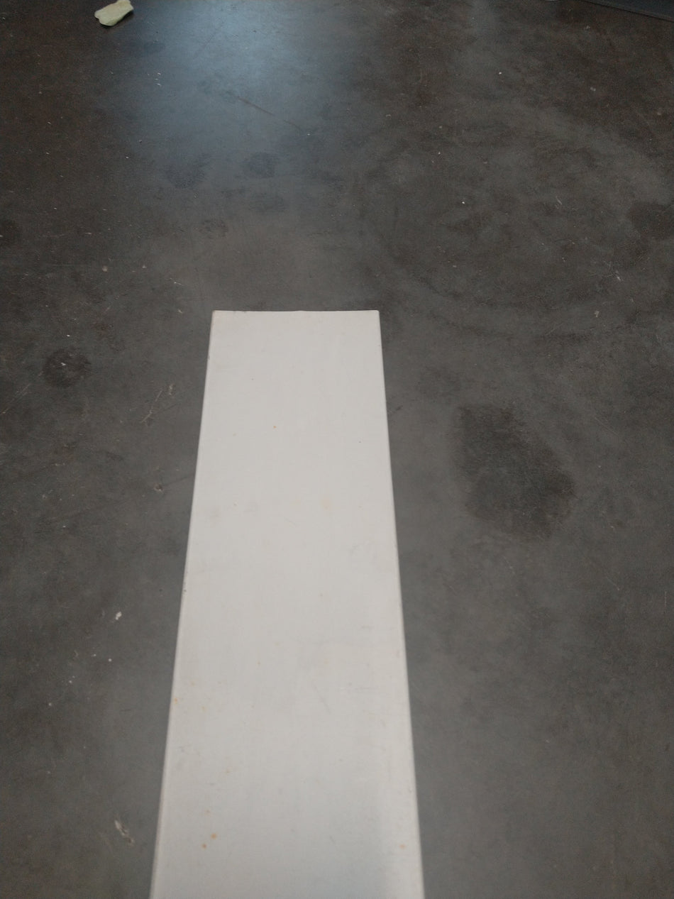 Coldstore Flashing Flat Strip in White Food Safe Metal in 2.4m lengths