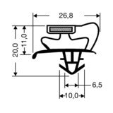Refrigeration Magnetic Gasket 296-M (2.5M Lengths)